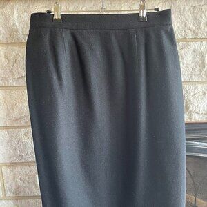 Sag Harbor Black Wool Pencil Skirt Size 14